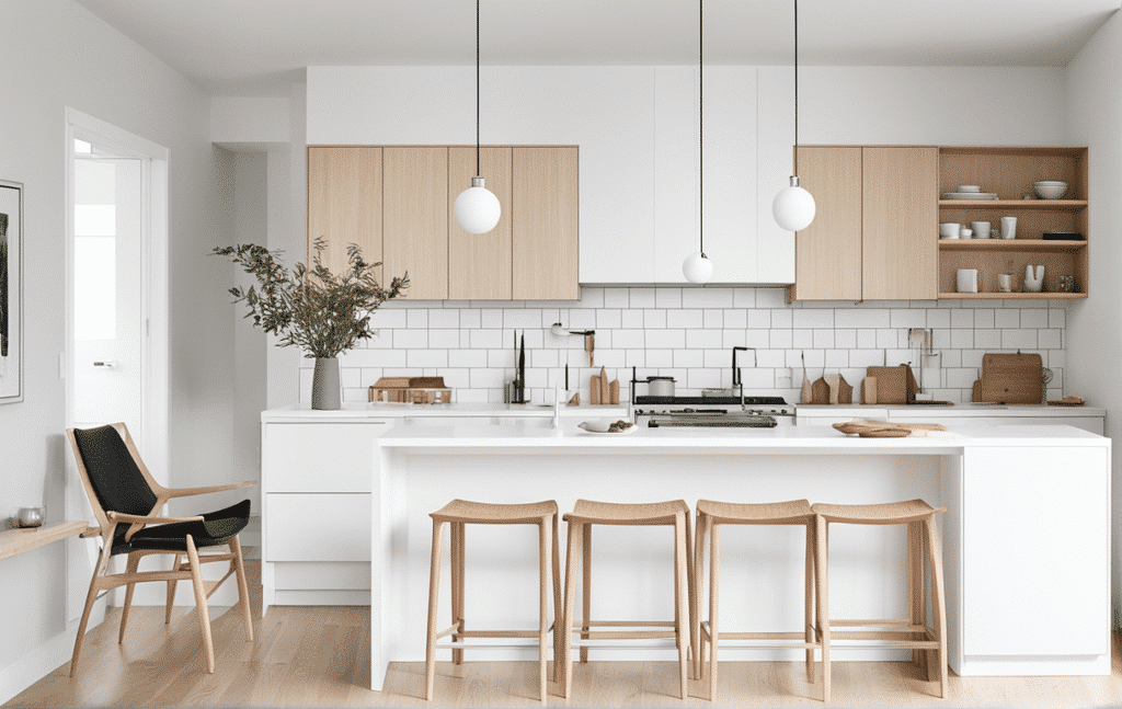 furniture trends 2024 scandanavian minimalist kitchen