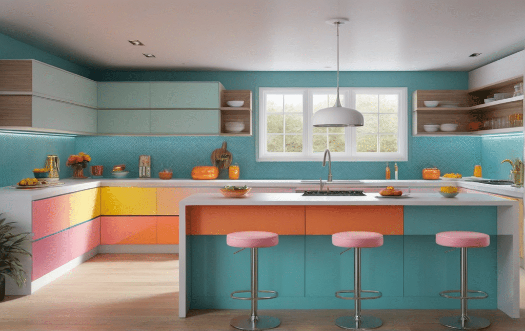 retro kitschy kitchen decor ideas