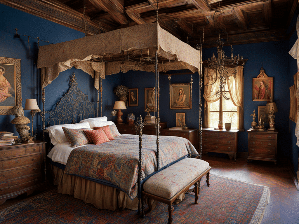 Spanish style house bedroom