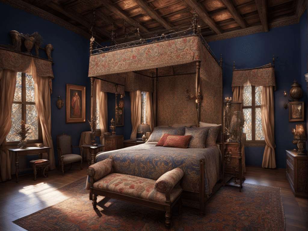 Spanish style house bedroom