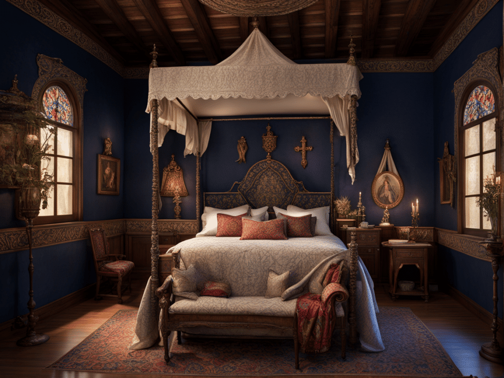 Spanish style house bedroom