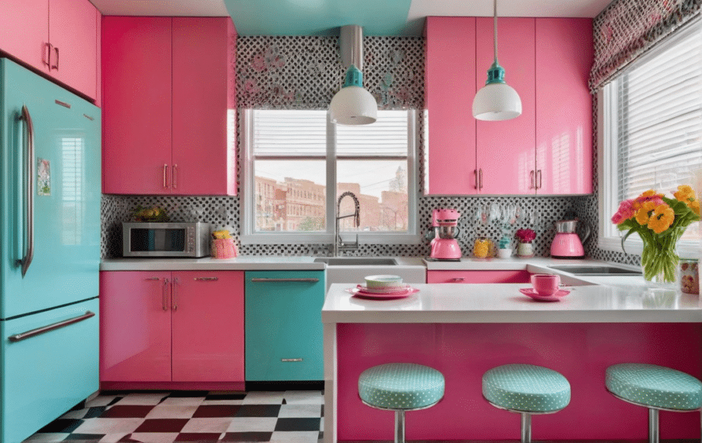 modern kitschy kitchen decor ideas