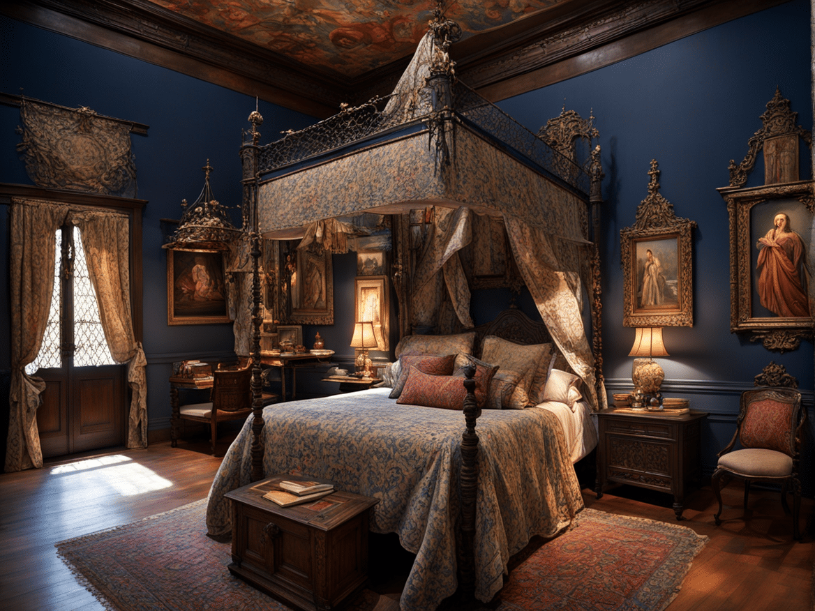 Spanish style house bedroom