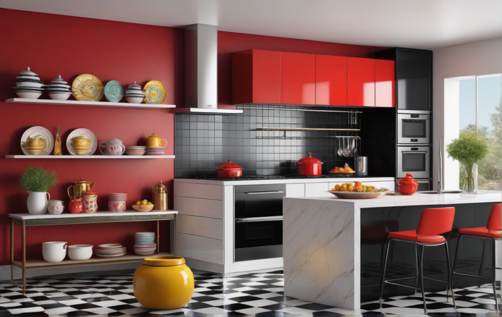 modern kitschy kitchen decor ideas