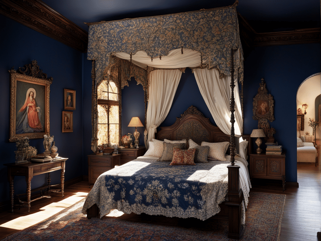 Spanish style house bedroom