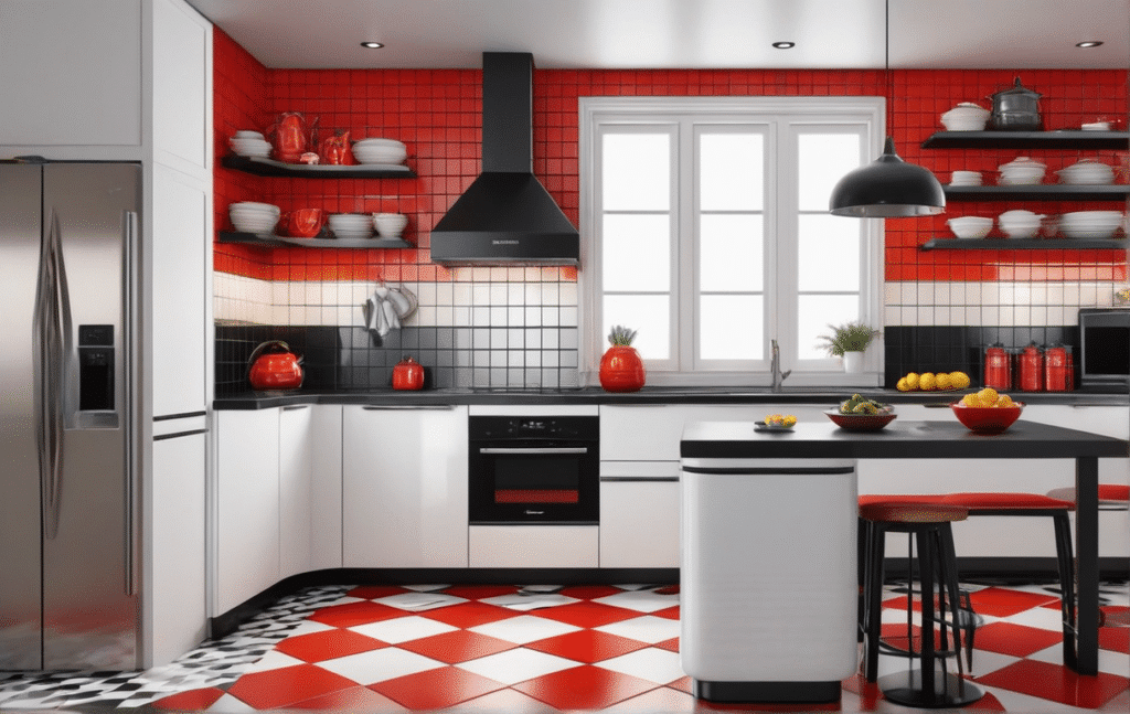 modern kitschy kitchen decor ideas