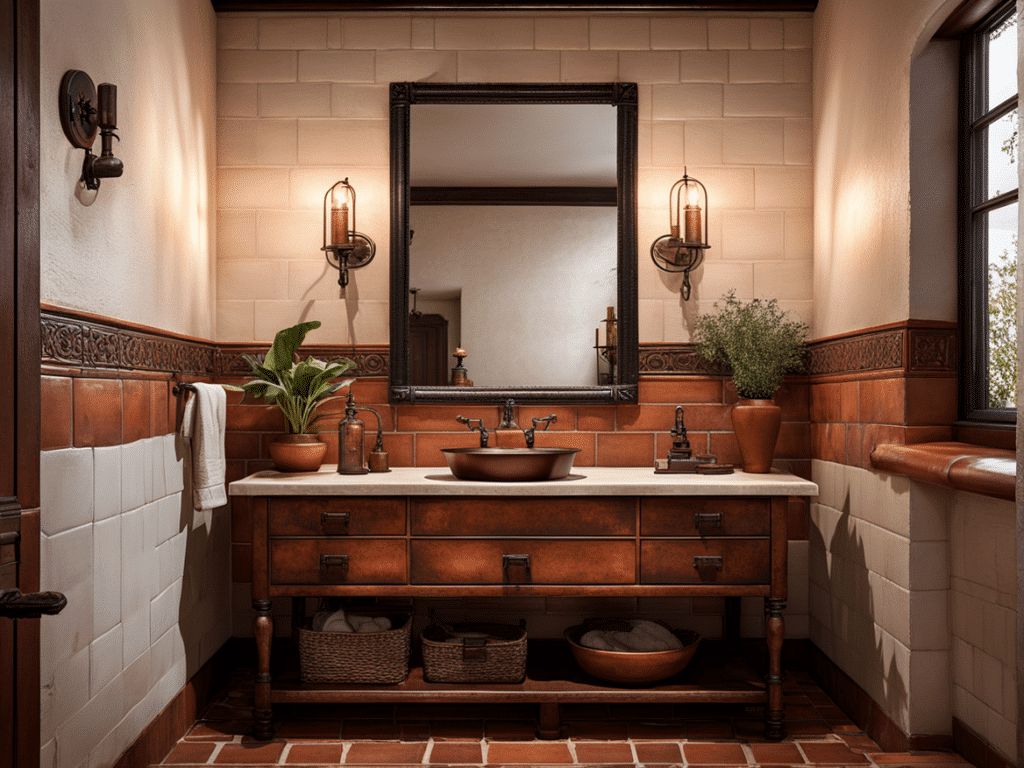 Spanish style house bathroom