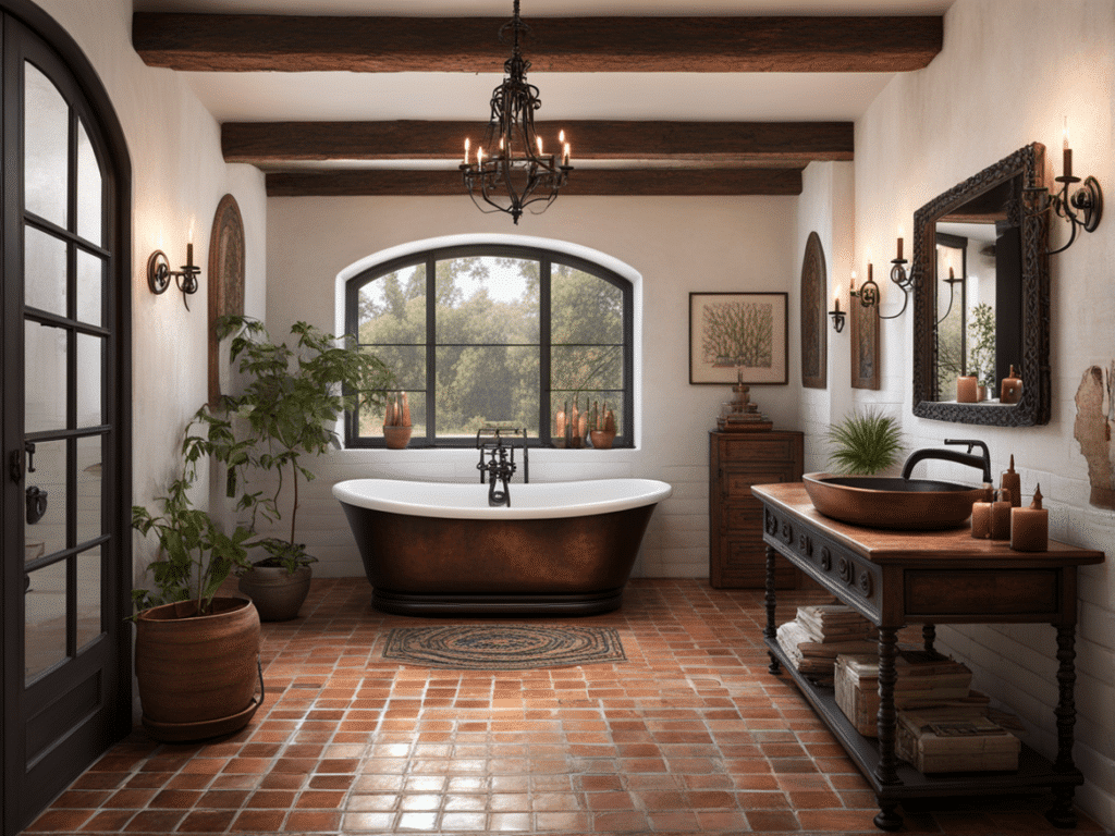 Spanish style house bathroom