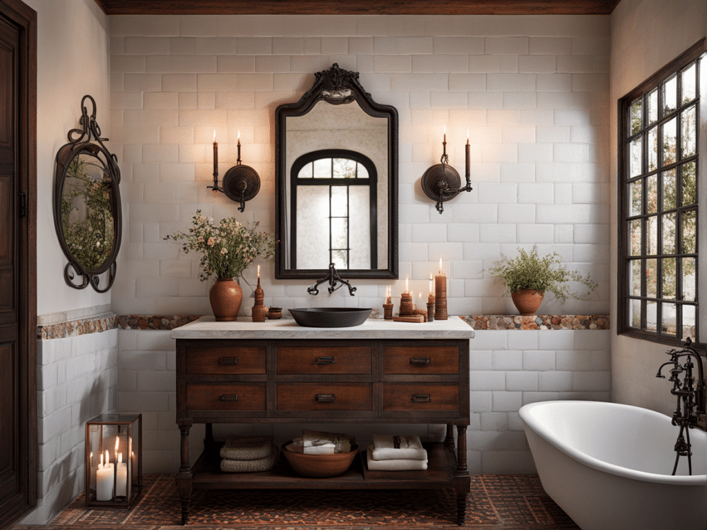 Spanish style house bathroom