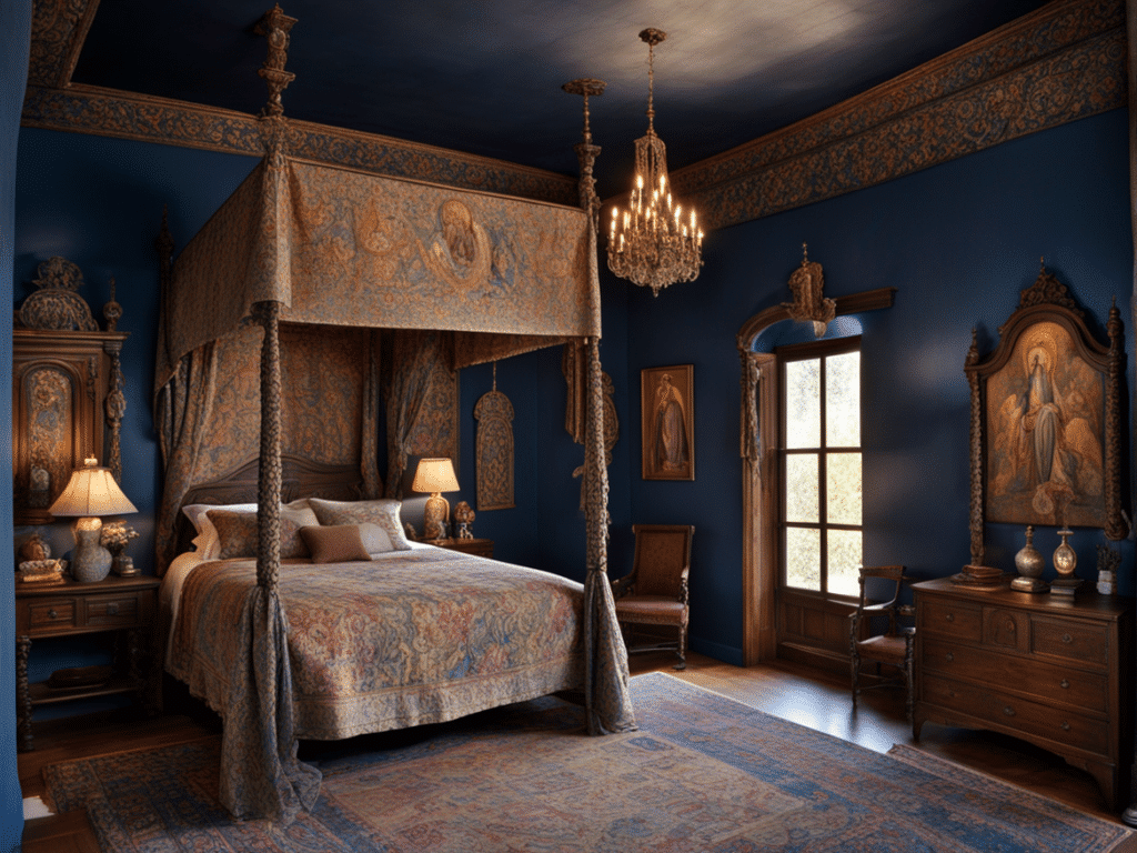 Spanish style house bedroom