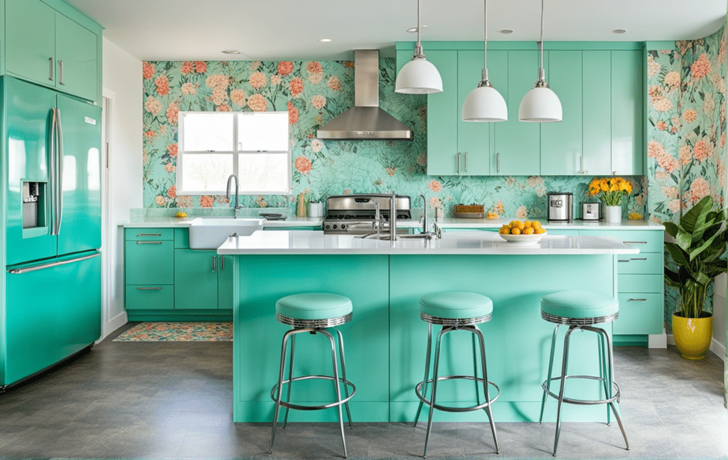 retro kitschy kitchen decor ideas