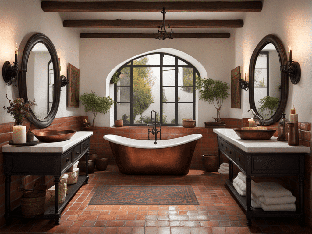 Spanish style house bathroom