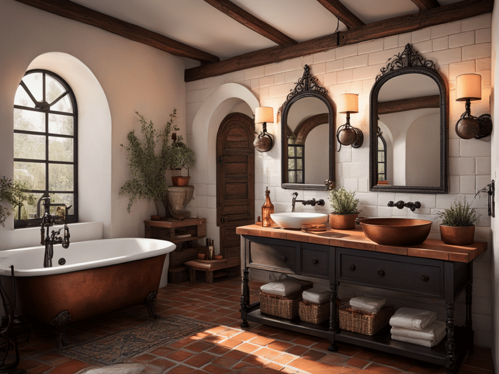 Spanish style house bathroom