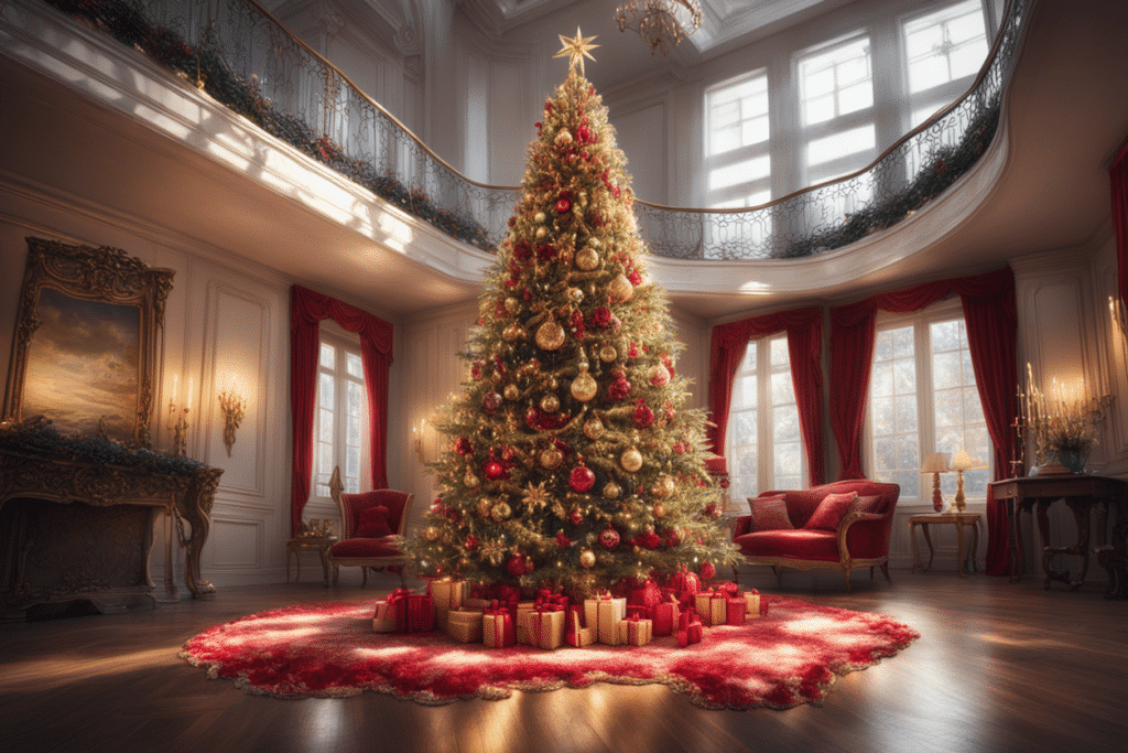 rustic Christmas tree decorations ideas