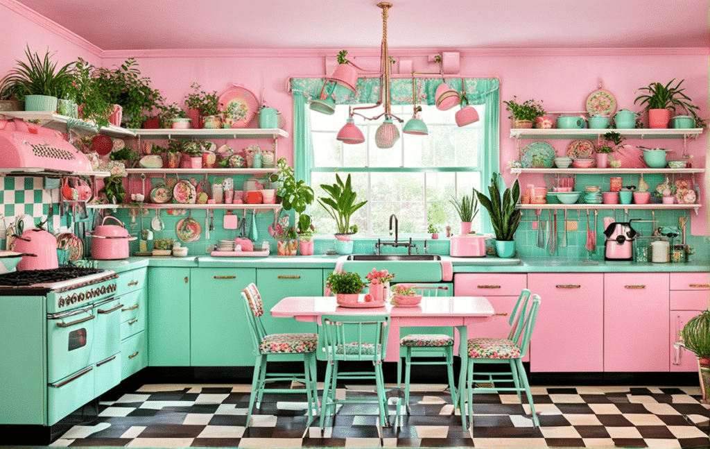 retro kitschy kitchen decor ideas