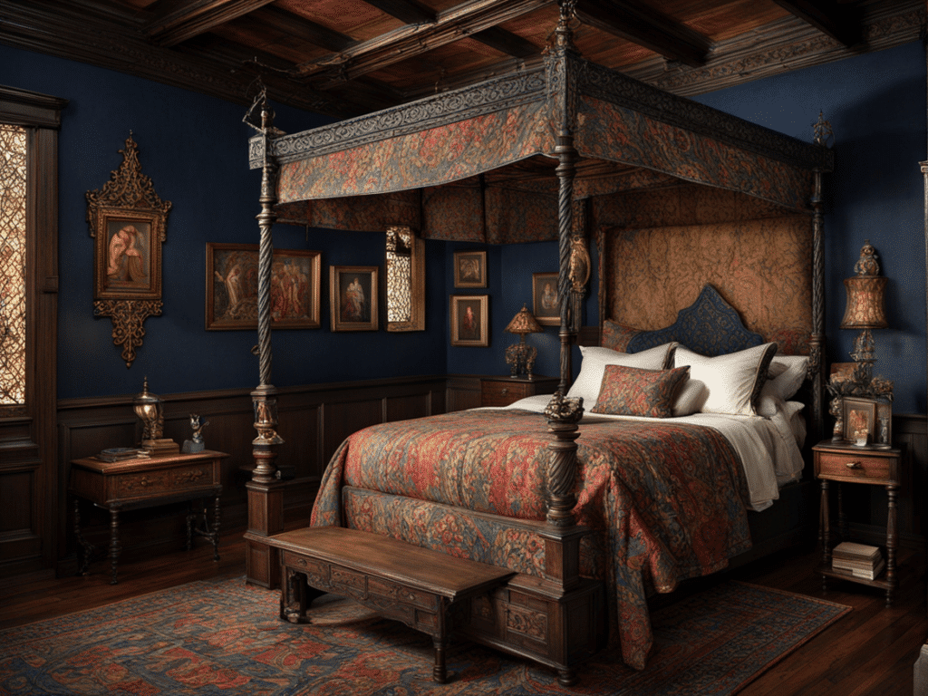 Spanish style house bedroom