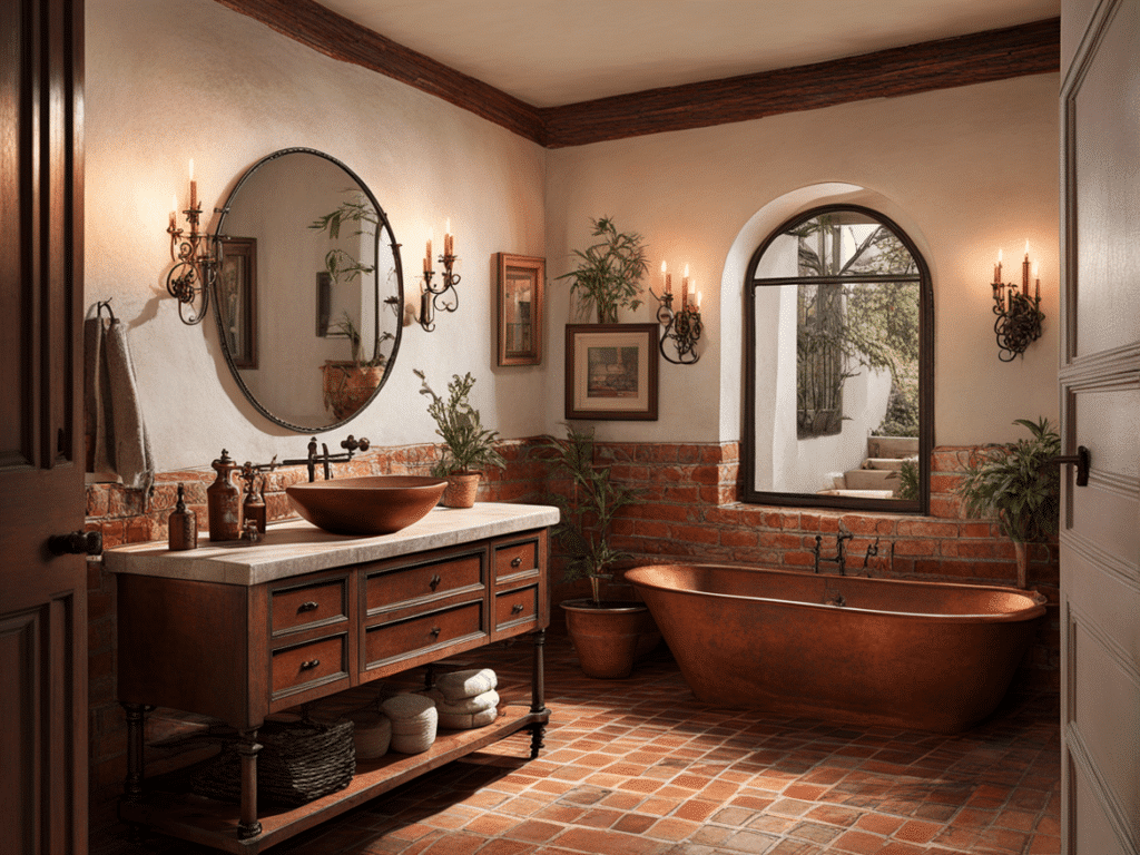 Spanish style house bathroom