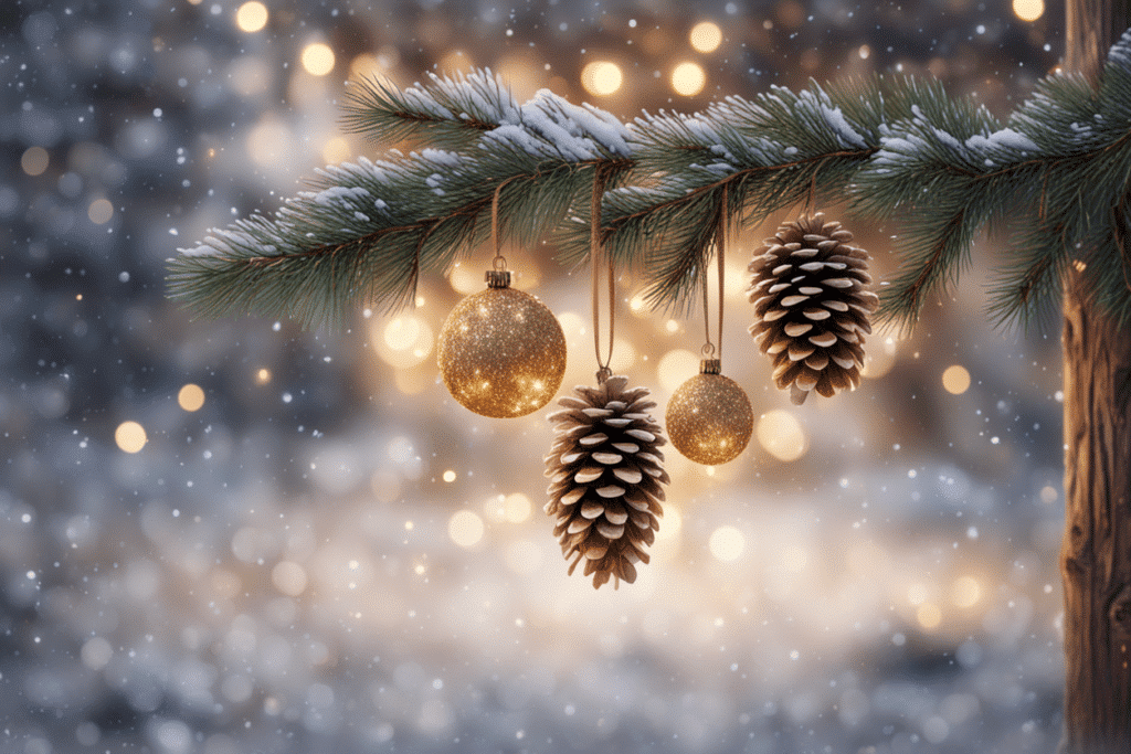 natural Christmas tree decorations ideas