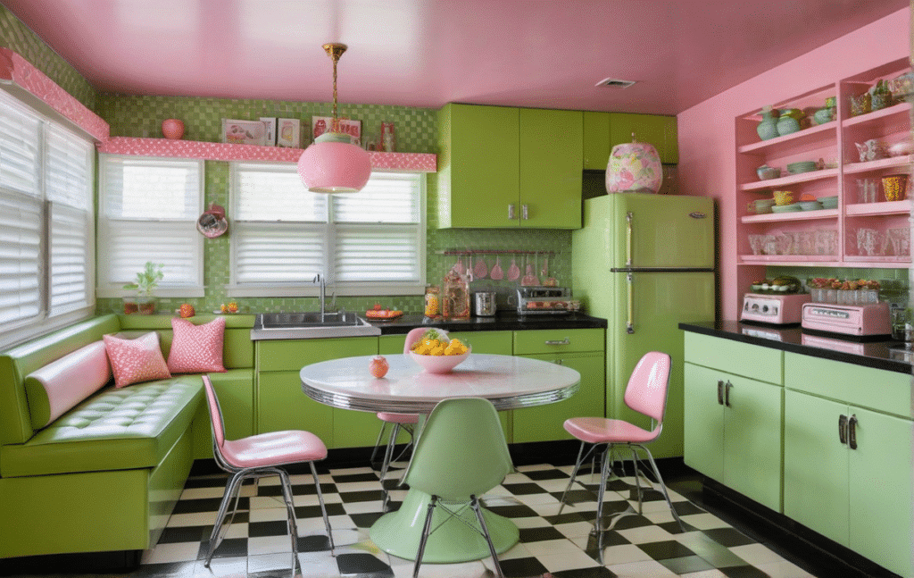 vintage kitschy kitchen decor ideas