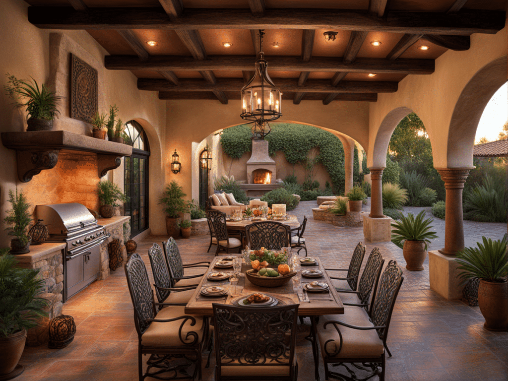 Spanish style house dining room