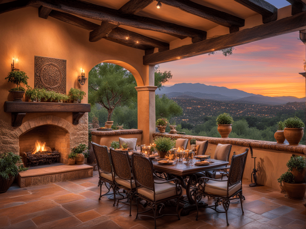 Spanish style house dining room