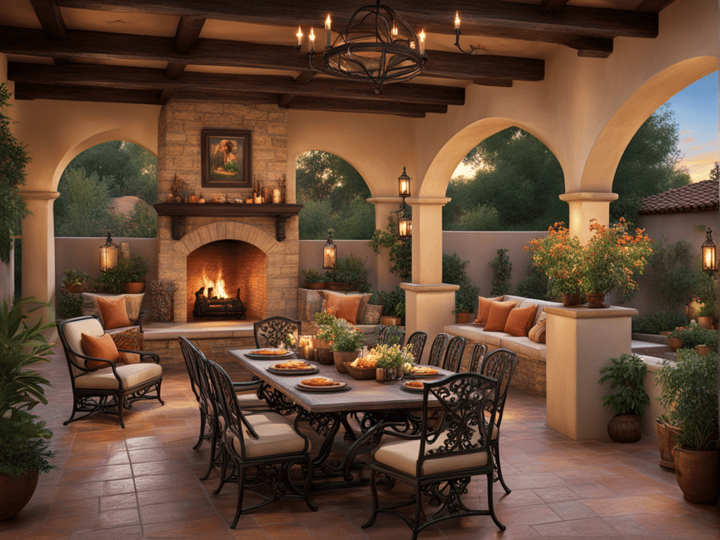 Spanish style house dining room