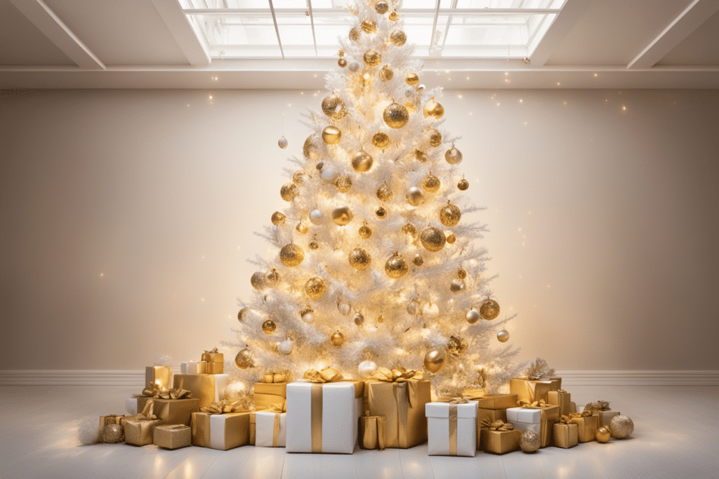 gold Christmas tree decorations ideas