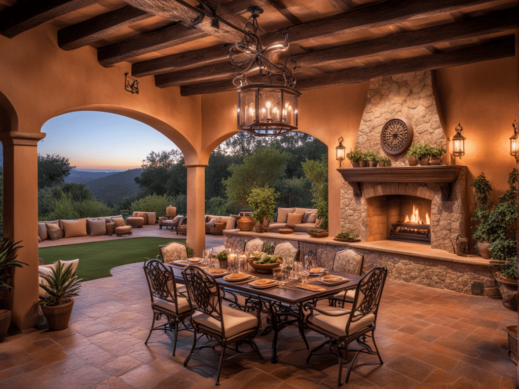 Spanish style house dining room