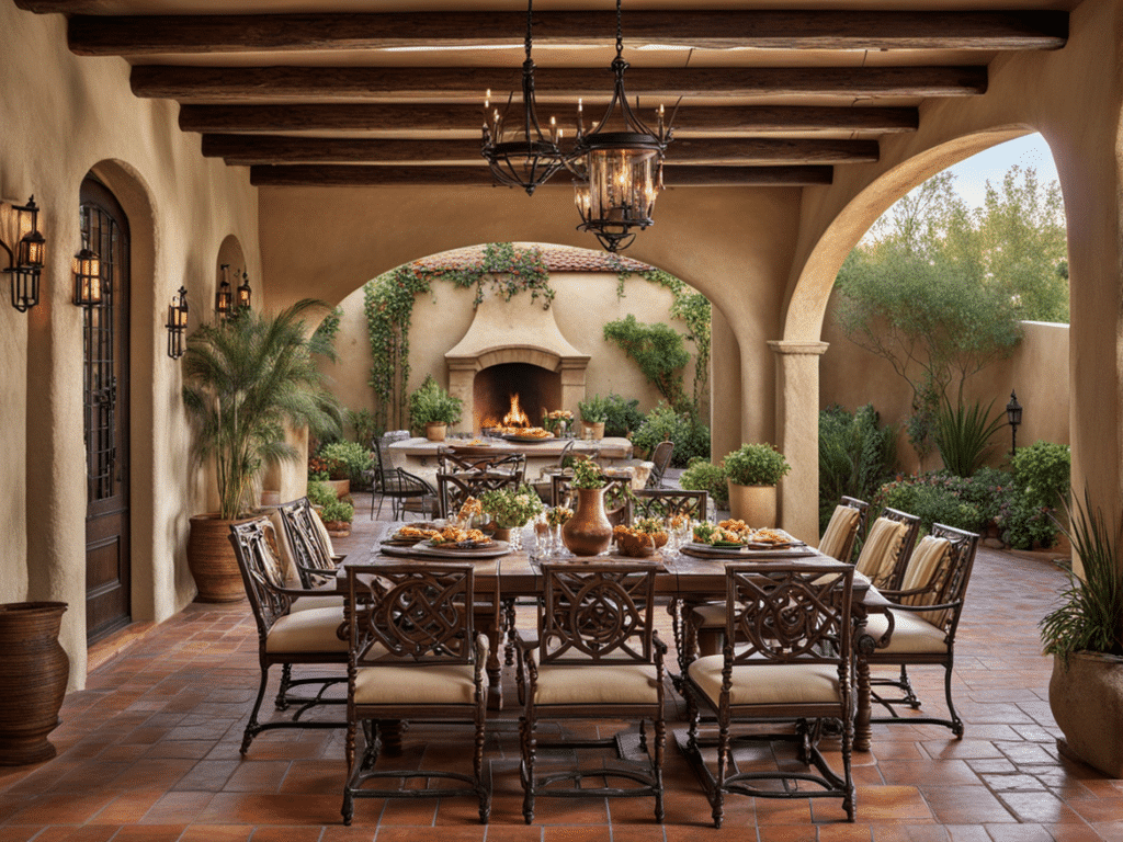 Spanish style house dining room