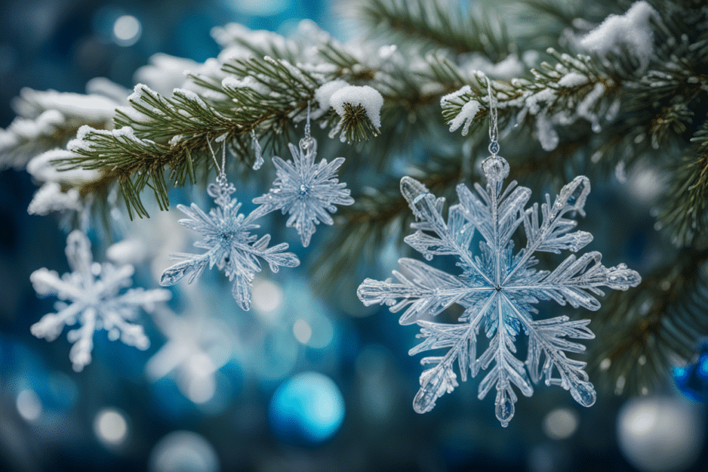 white Christmas tree decorations