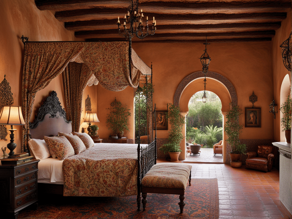 Spanish style house bedroom