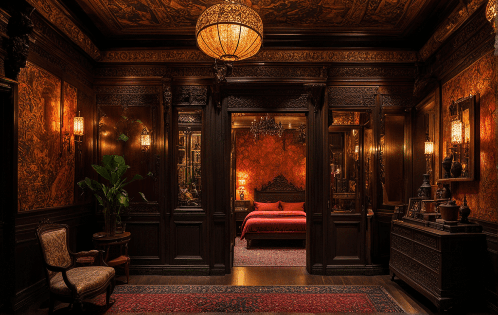 a hidden room victorian style opium den its entrance cleverly concealed