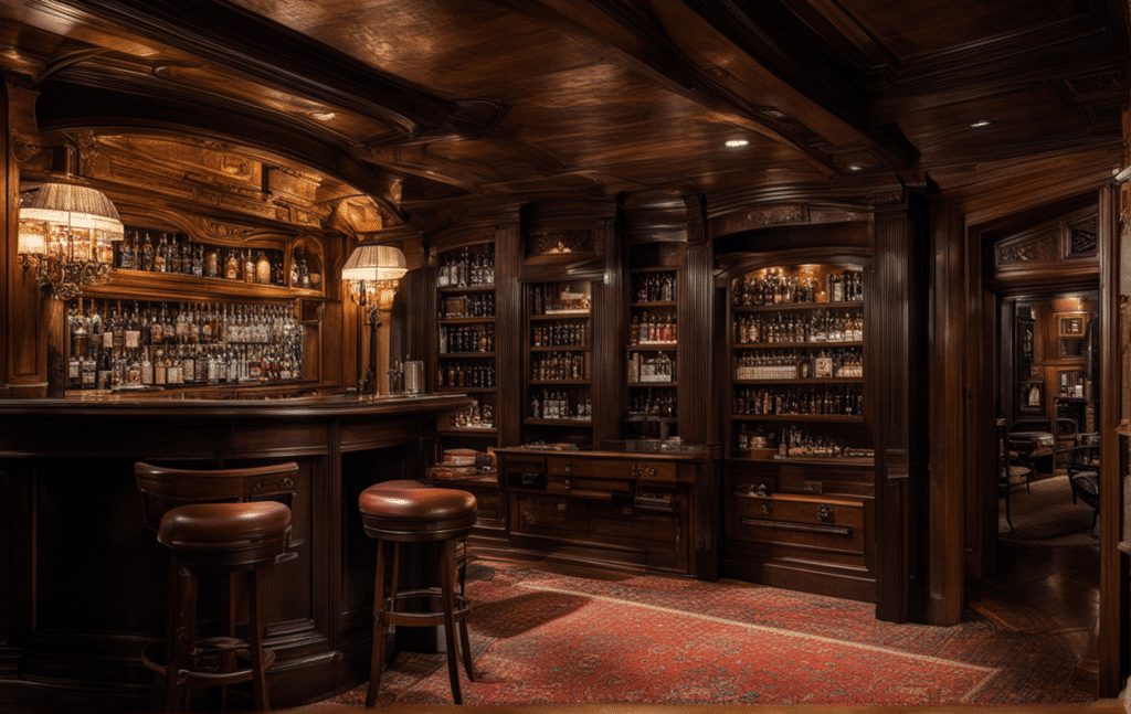 Victorian prohibition era speakeasy