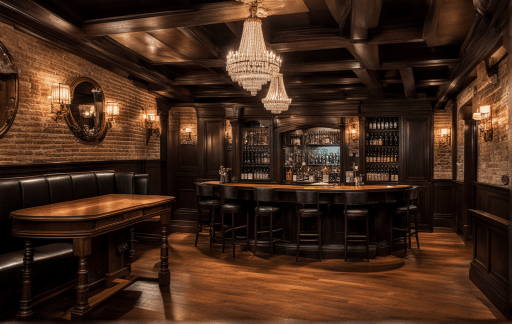 Victorian prohibition era speakeasy