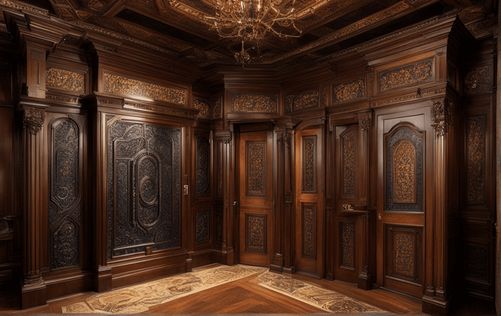 Victorian style panic room with modern security features