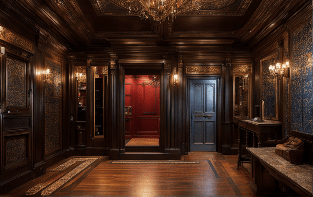 Victorian style panic room with modern security features