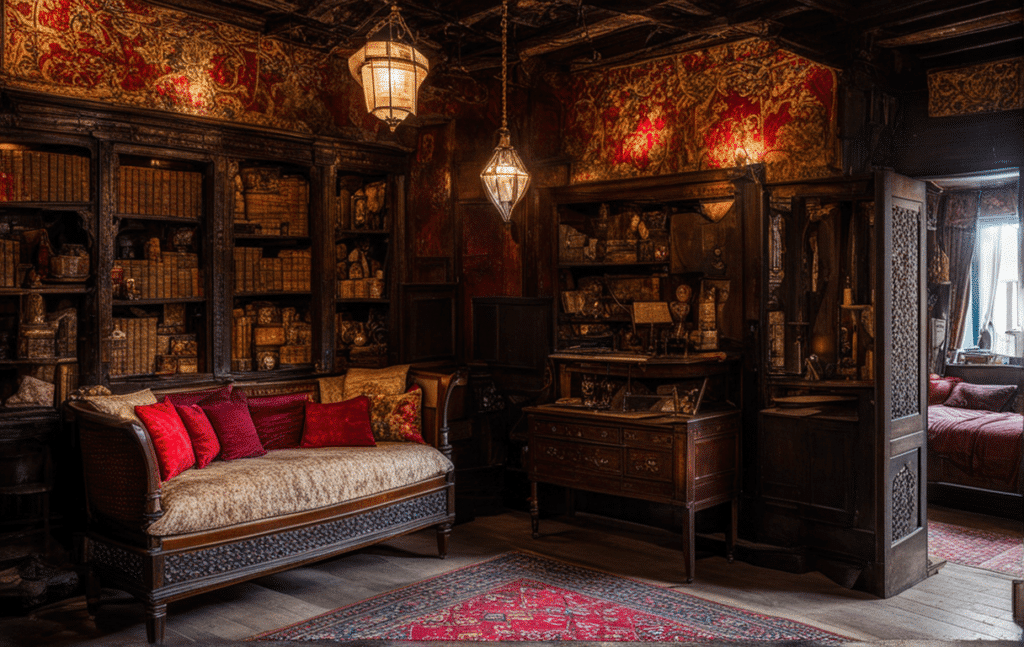 Victorian vintage secret opium den hidden room