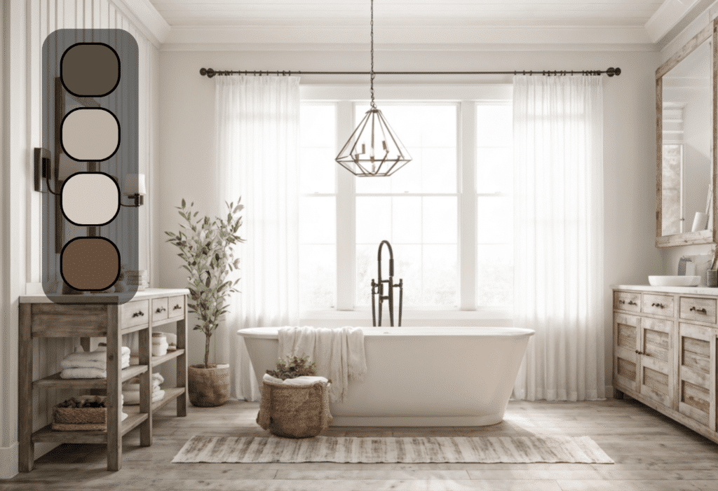 Modern Farmhouse Bathroom Paint Colors Palette