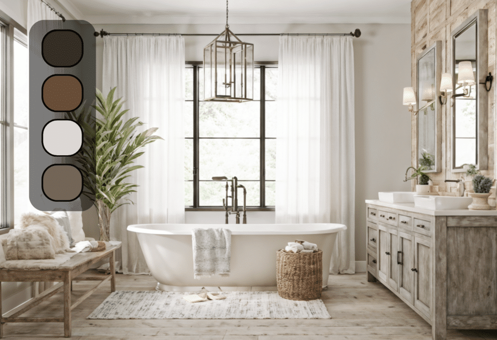 Modern Farmhouse Bathroom Paint Colors Palette