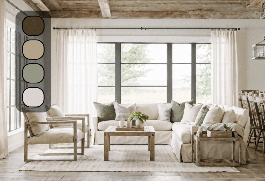 Modern Farmhouse Paint Palette Neutral Color Scheme