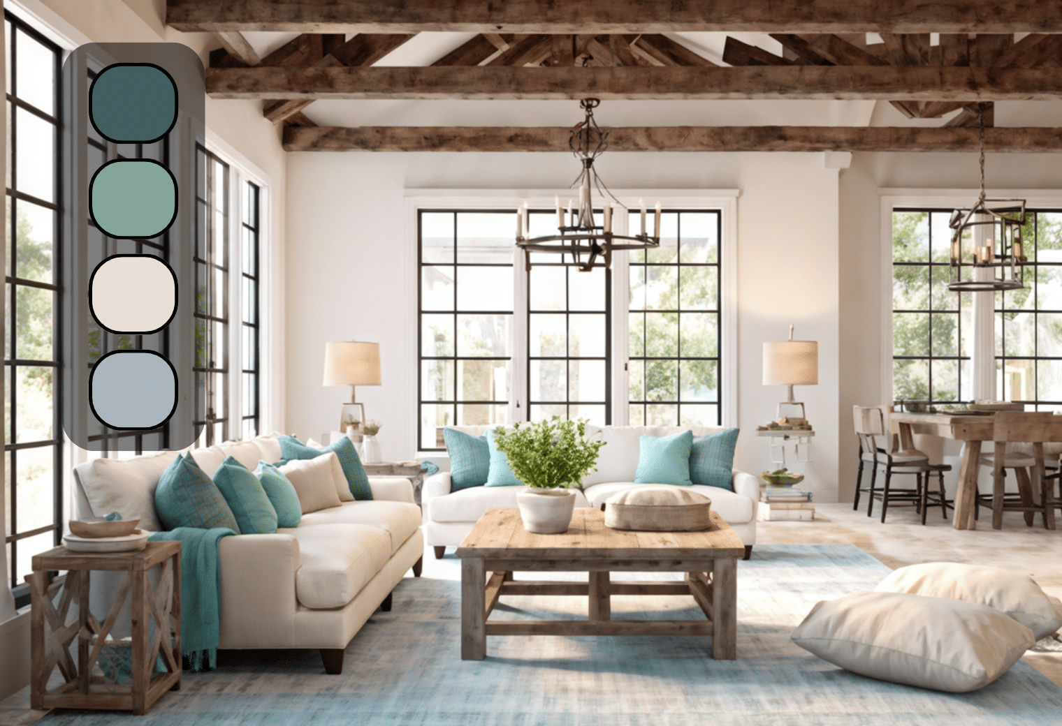 modern farmhouse color palettes - paint colors