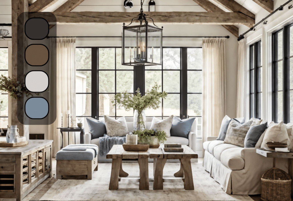 Modern Farmhouse Living Room Paint Palette