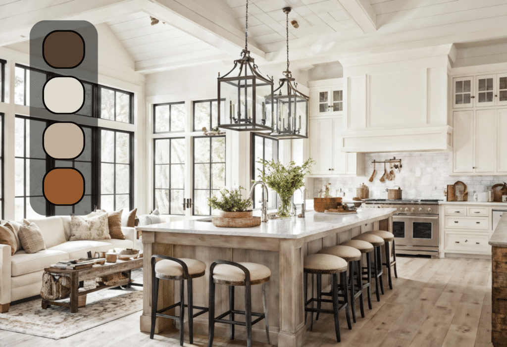 Modern Farmhouse Kitchen Paint Color Palette