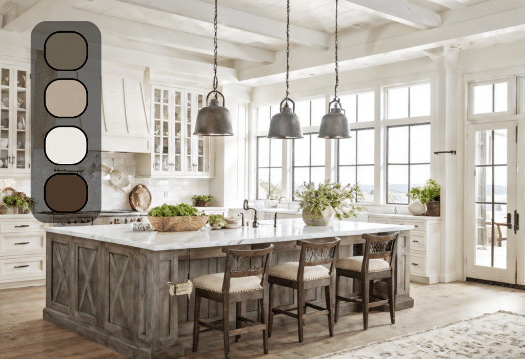 Modern Farmhouse Kitchen Paint Palette Color Scheme