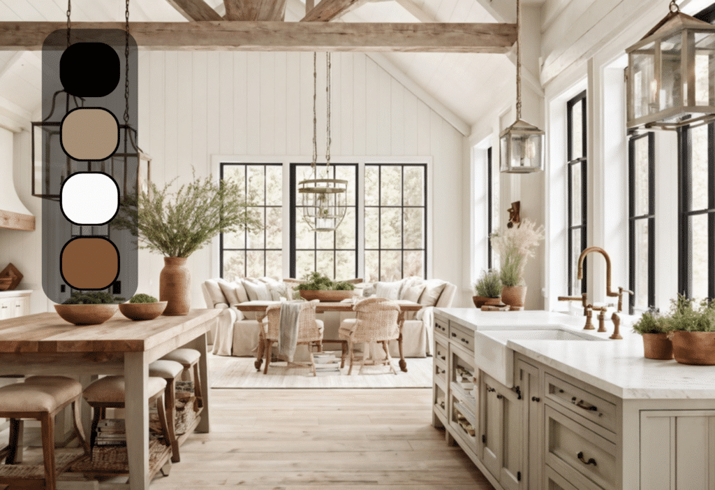 Modern Farmhouse Color Scheme Paint Palette