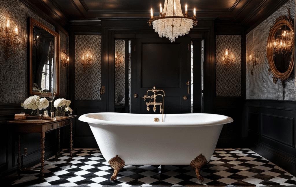 Victorian bathroom clawfoot tub