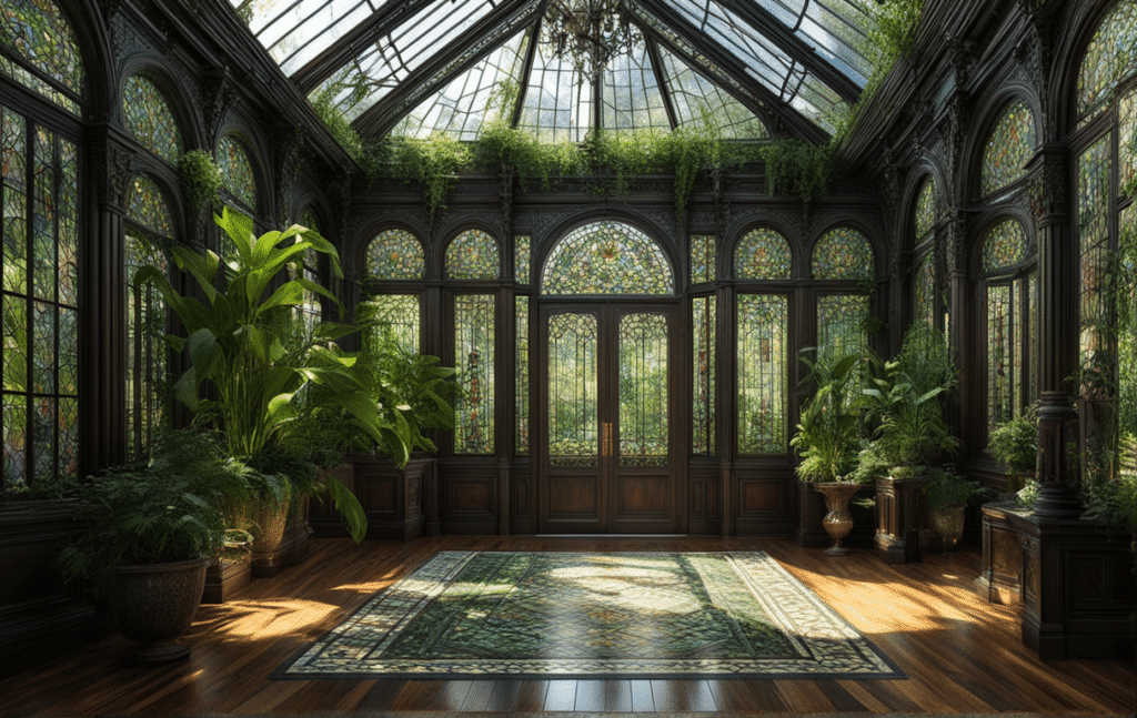 a conservatory secret room in a Victorian home