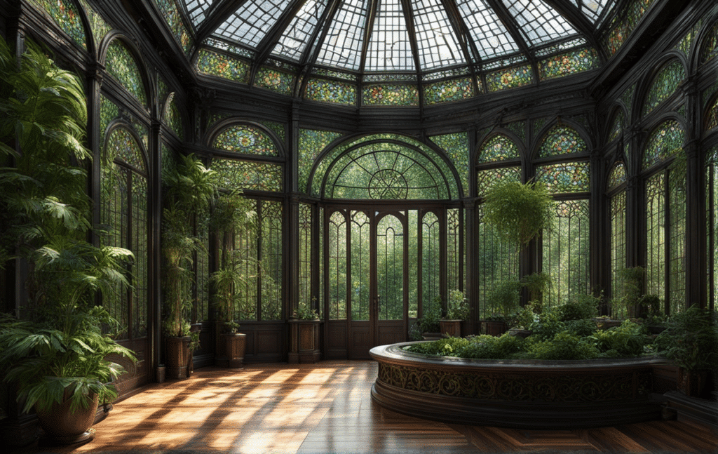 a conservatory secret room in a Victorian home