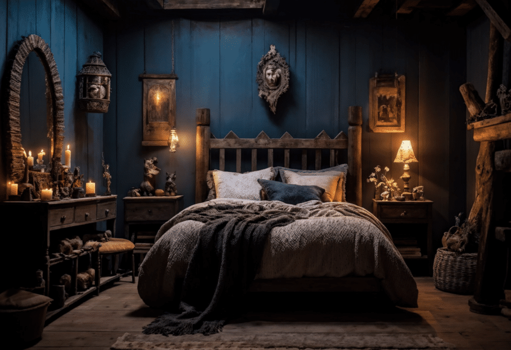 dark witchy cottagecore bedroom witch cottage