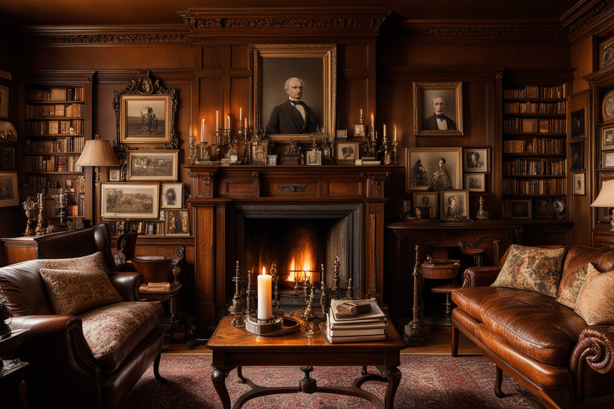 old money style living room